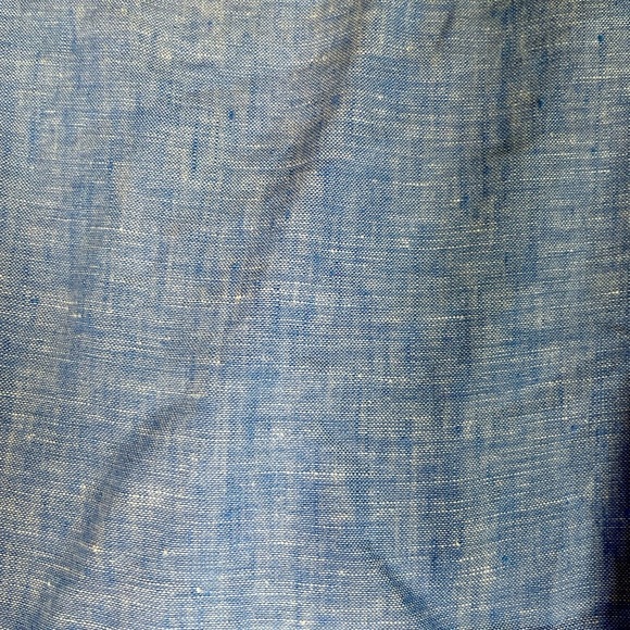 Pronto Uomo Mens XL LINEN Shirt Button Down Blue Long Sleeve Spread Collar Cool - Picture 13 of 13